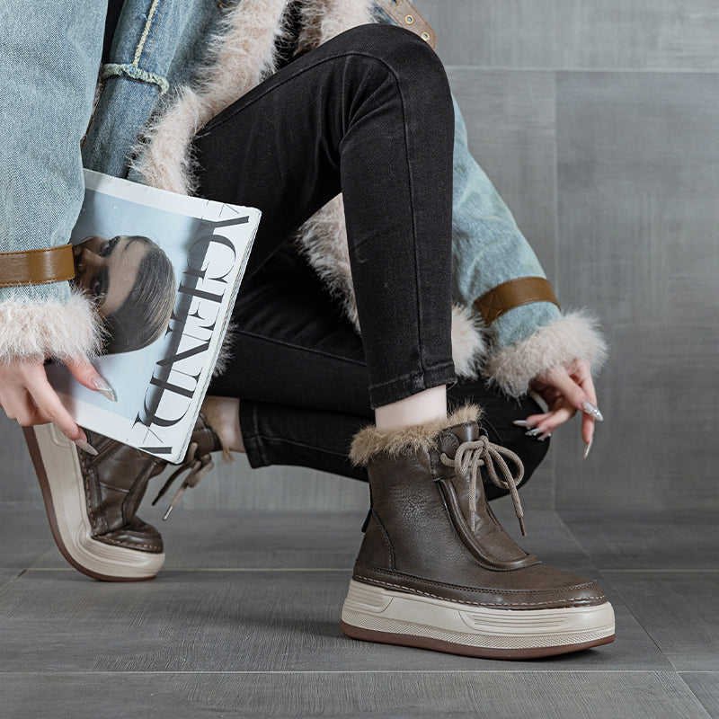 Athena Luxe Leather Winter Boots - Sneakernational