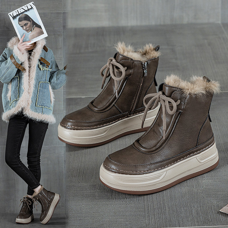 Athena Luxe Leather Winter Boots - Sneakernational