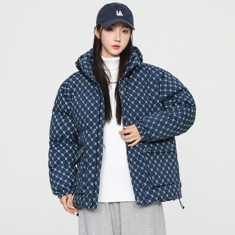 MLB LX05 Monogram Down Jacket - Imperial Navy - Sneakernational