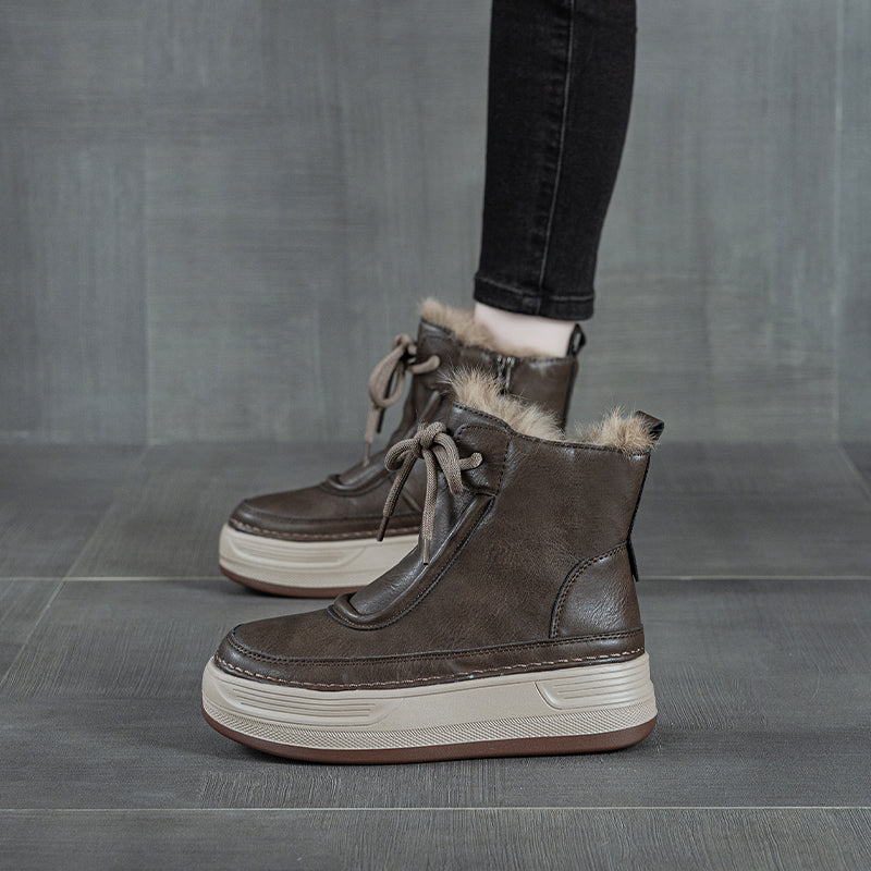 Athena Luxe Leather Winter Boots - Sneakernational