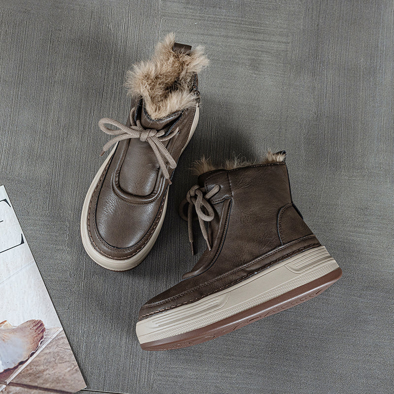 Athena Luxe Leather Winter Boots - Sneakernational