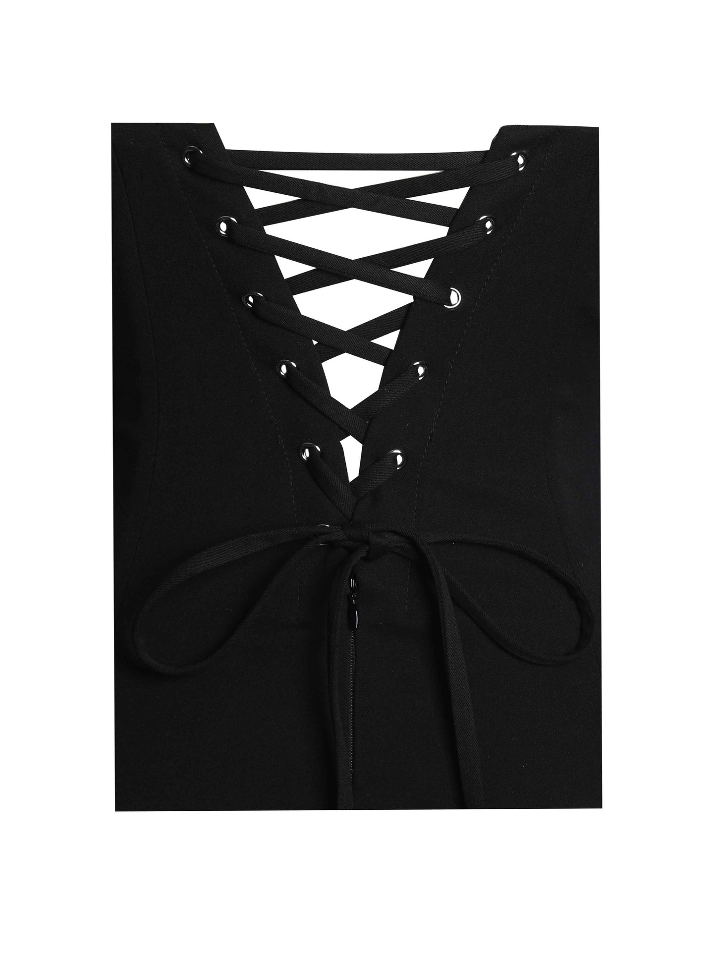 Dahliana Polka Dot Bubble Hem Corset Mini Dress