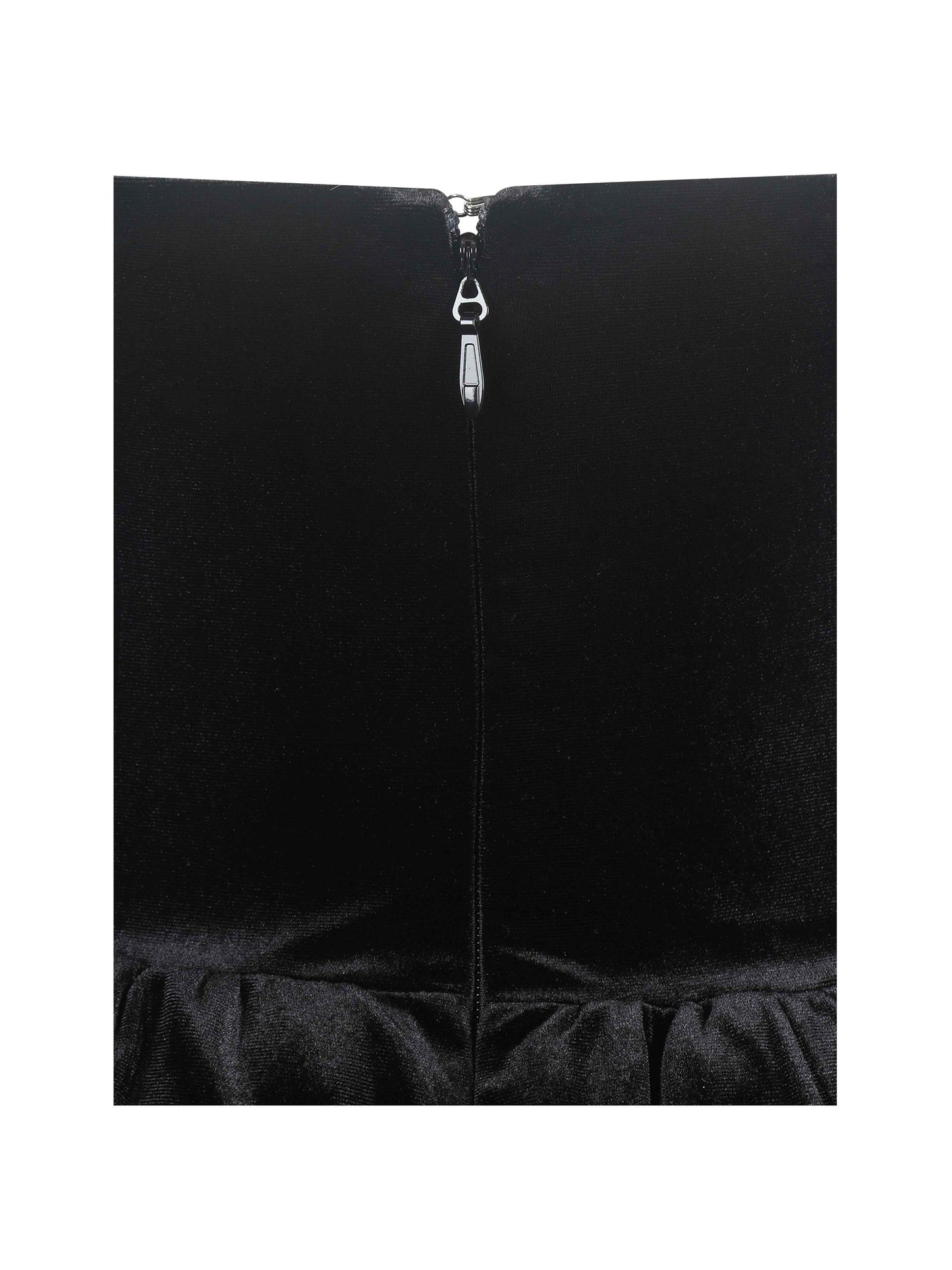 Catrina Black Velvet Square Neck Bow-Tie Mini Dress