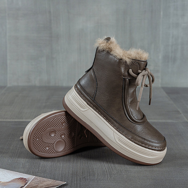 Athena Luxe Leather Winter Boots - Sneakernational