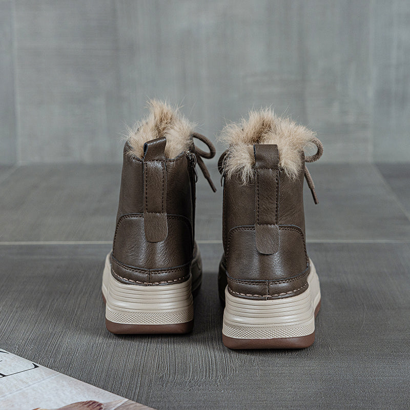 Athena Luxe Leather Winter Boots - Sneakernational