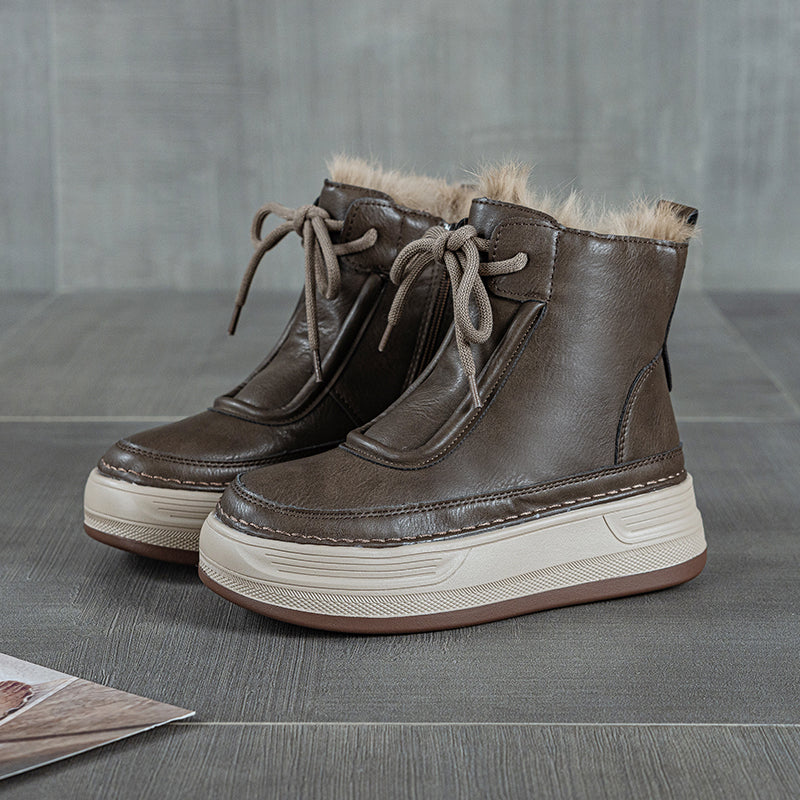 Athena Luxe Leather Winter Boots - Sneakernational