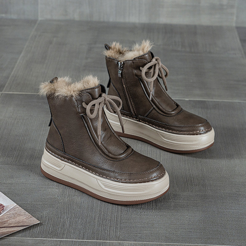 Athena Luxe Leather Winter Boots - Sneakernational