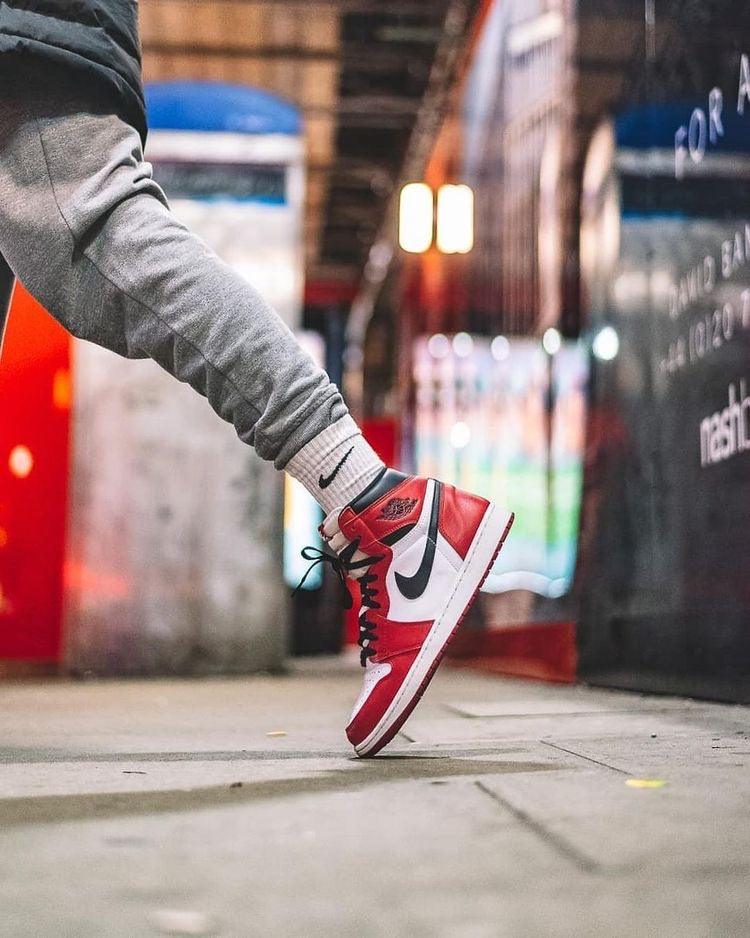 Custom RED Black White Jordan 1 CHICAGO Sneakerhypes - Sneakernational