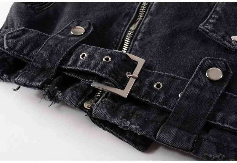 Multi Zippers And Buckles Jacket