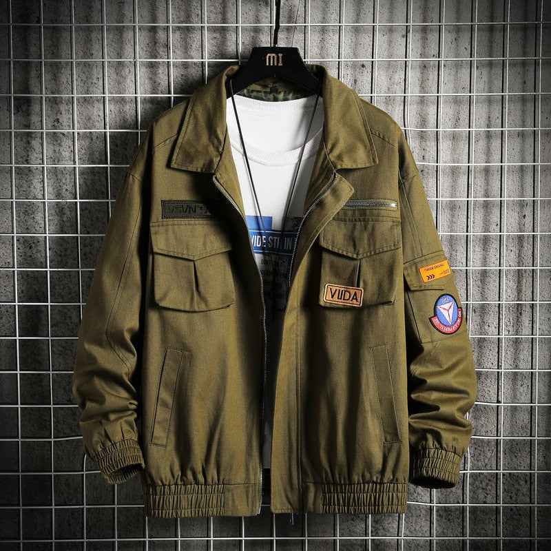 Double Welt Pocket Zipper Style Jacket