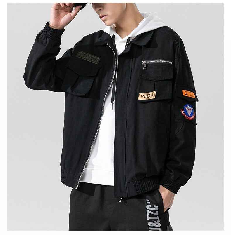 Double Welt Pocket Zipper Style Jacket