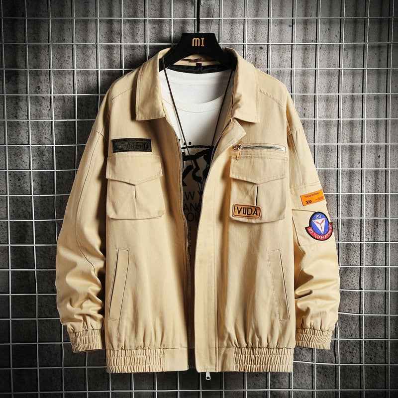 Double Welt Pocket Zipper Style Jacket