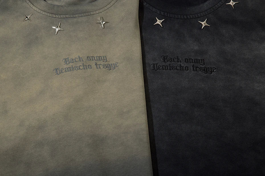 Tie-Die Metal Star Ripped T-Shirt - Sneakernational