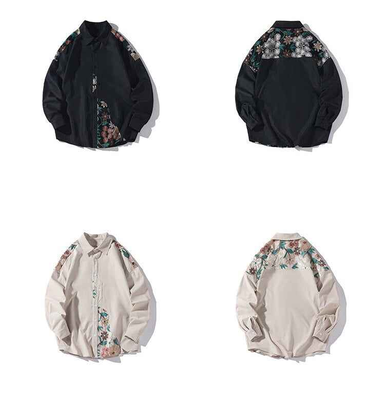 Jacobean Floral Collar Shirt