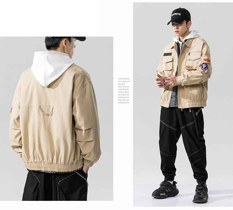 Double Welt Pocket Zipper Style Jacket