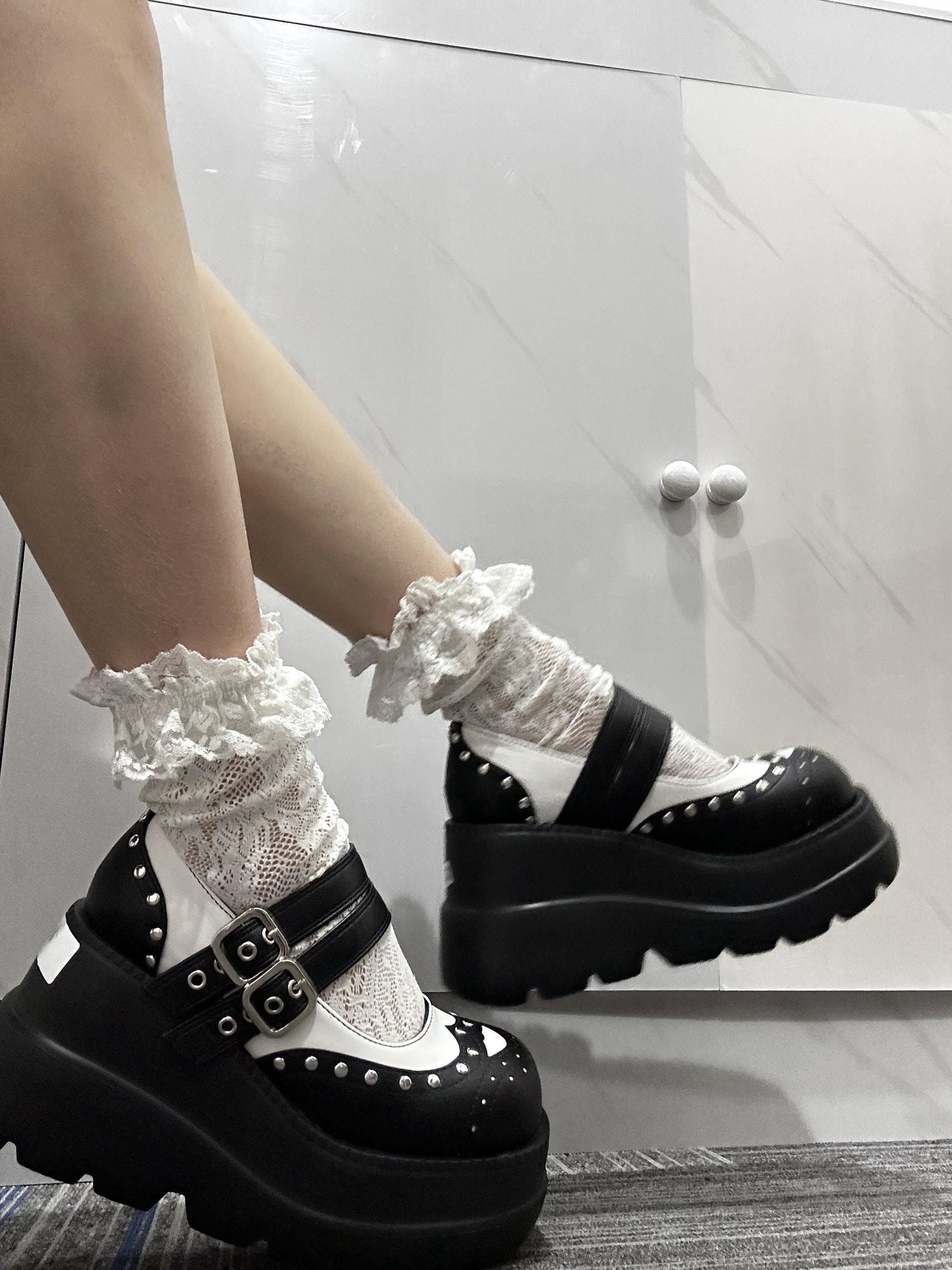 MERLE Chunky Heel Oxford Shoes - Sneakernational