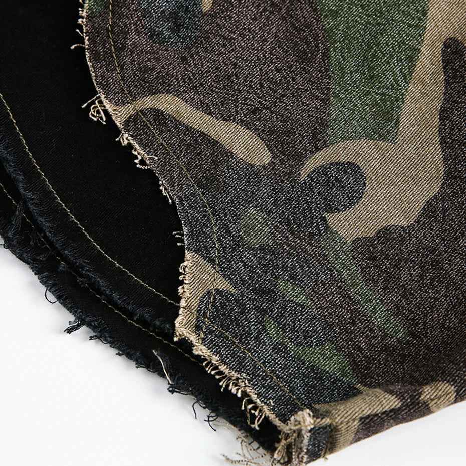 Side Slit Green Camo T-Shirt