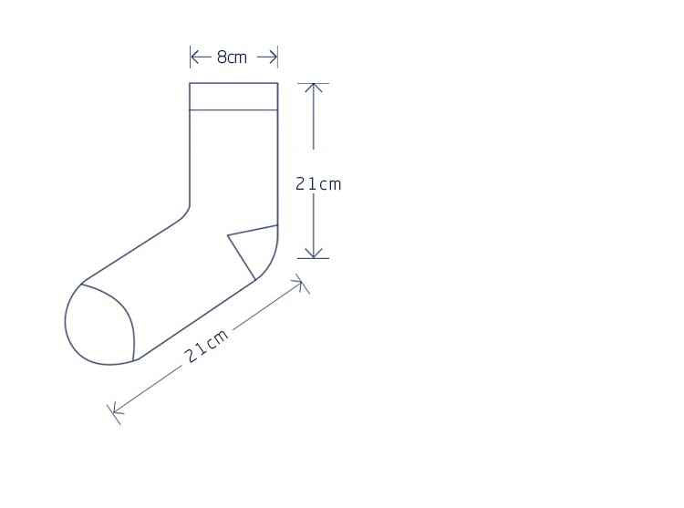 Plain 'X' Mark Socks