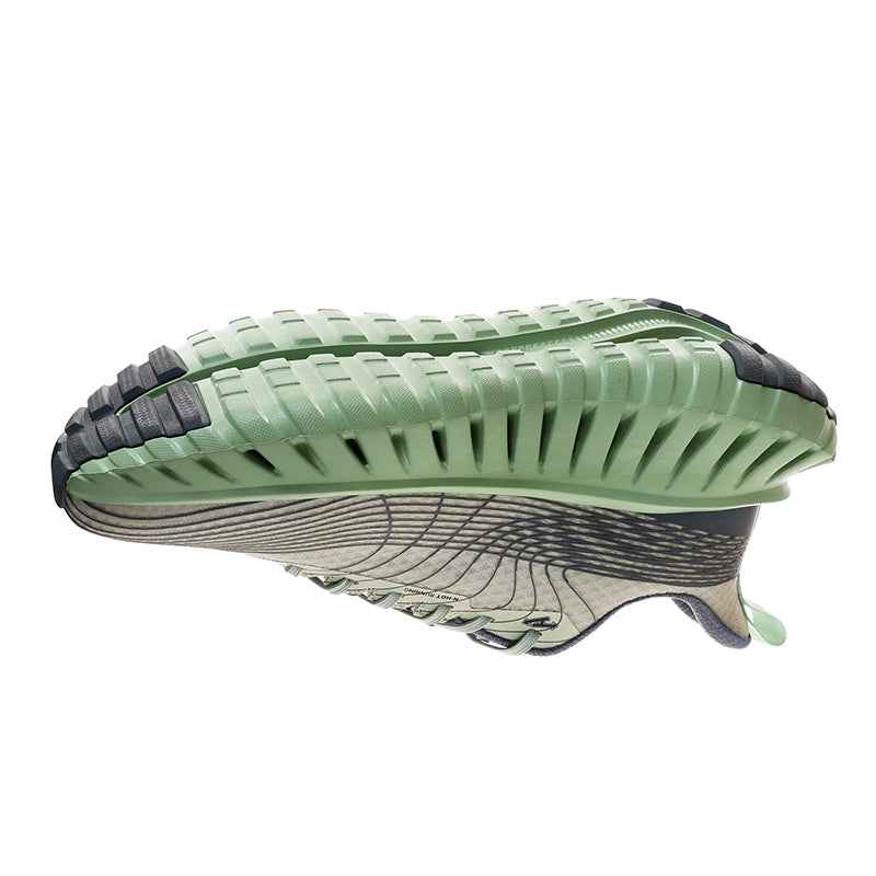 Swag+Chic green and black sneakers with unique sole design for enhanced traction and comfort