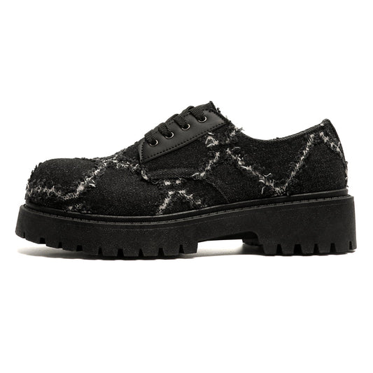 MLB LTHR-16 Distressed Denim Derby Shoes - Sneakernational