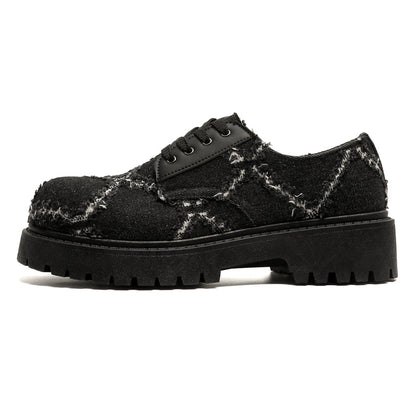 MLB LTHR-16 Distressed Denim Derby Shoes - Sneakernational