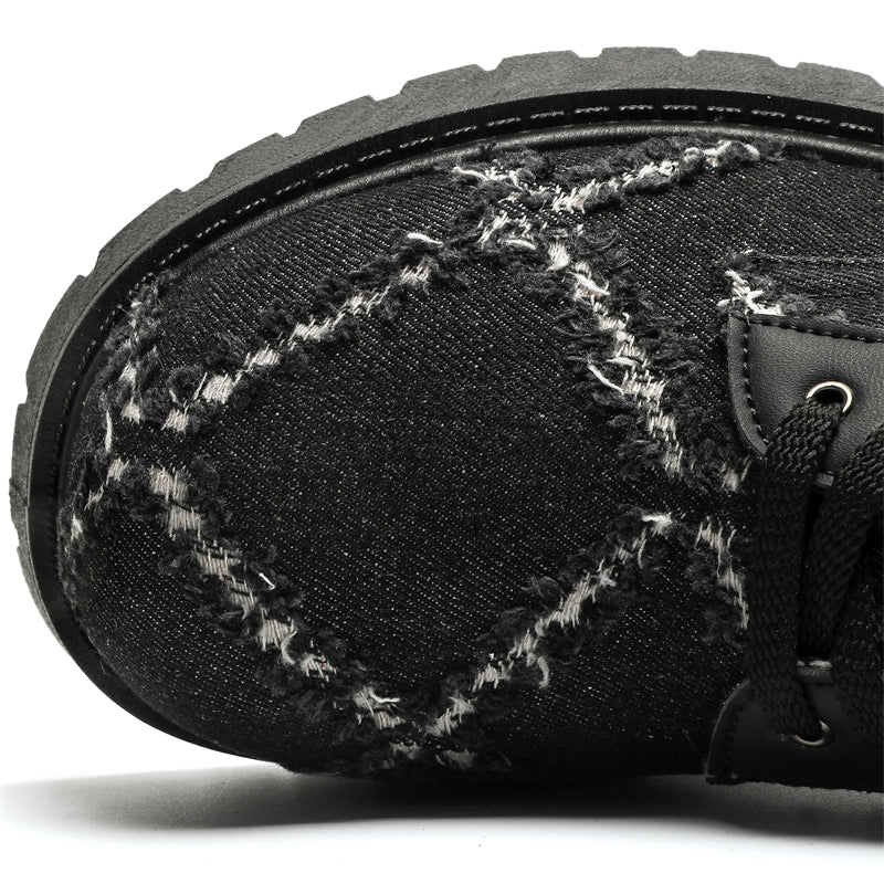 MLB LTHR-16 Distressed Denim Derby Shoes - Sneakernational