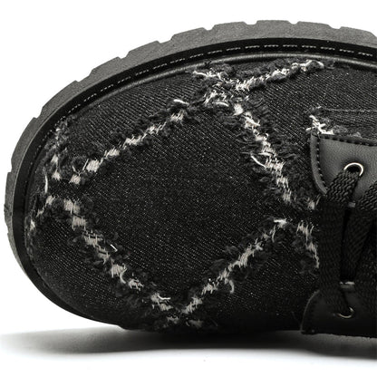 MLB LTHR-16 Distressed Denim Derby Shoes - Sneakernational