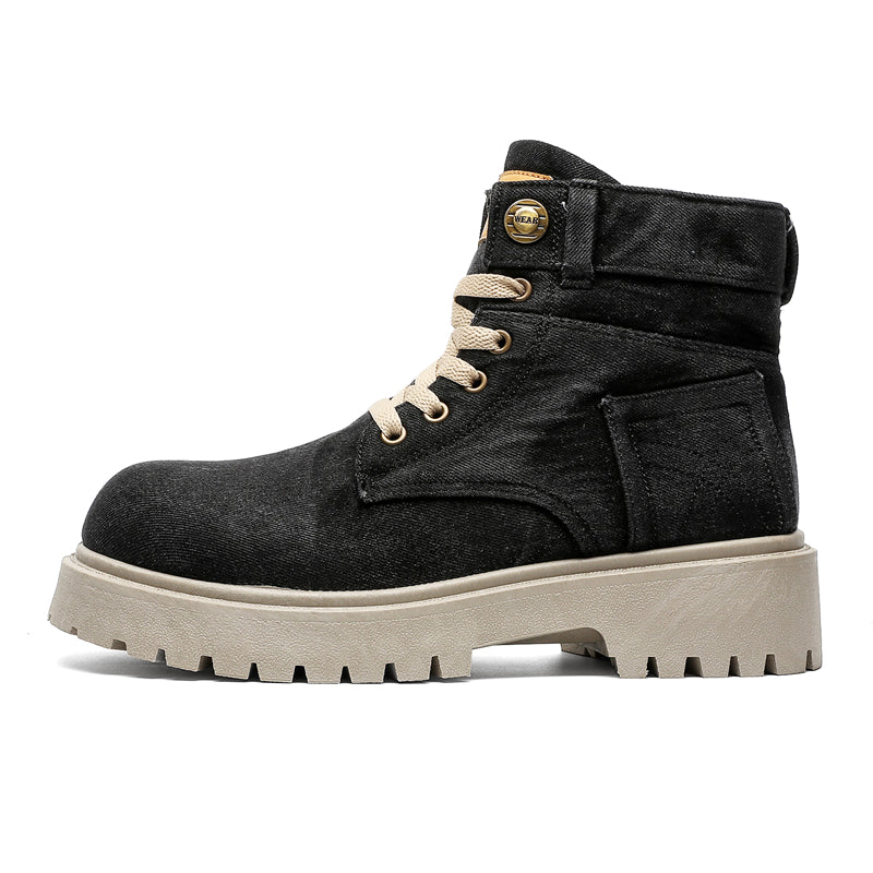 MLB LTHR-13 Denim Lace-Up Boots - Sneakernational