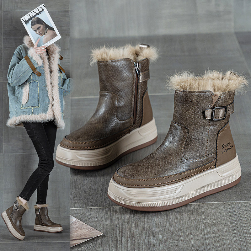 Selene Fur-Lined Ankle Boots - Sneakernational