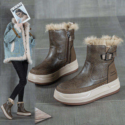 Selene Fur-Lined Ankle Boots - Sneakernational