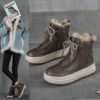 Athena Luxe Leather Winter Boots - Sneakernational