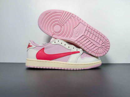 Travis Scott × AJ1 Low "Shy Pink"