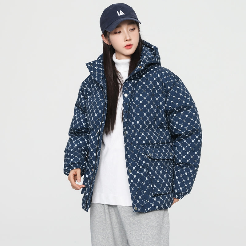 MLB LX05 Monogram Down Jacket - Imperial Navy - Sneakernational