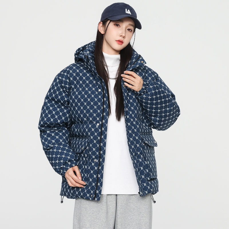 MLB LX05 Monogram Down Jacket - Imperial Navy - Sneakernational