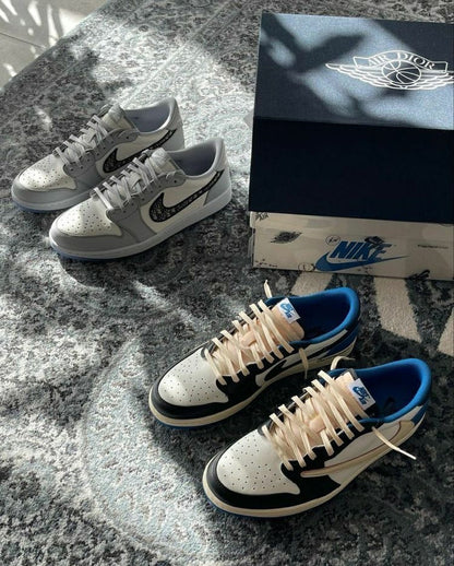 Custom Air Jordan 1 Low Fragment x T-Scott - DM7866-140