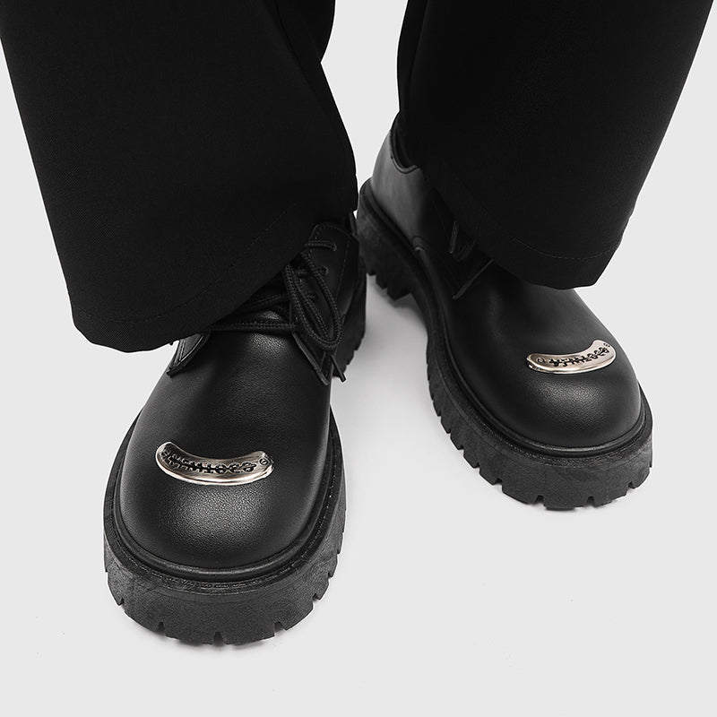 MLB LTHR-18 Metal-Plated Combat Boots - Sneakernational