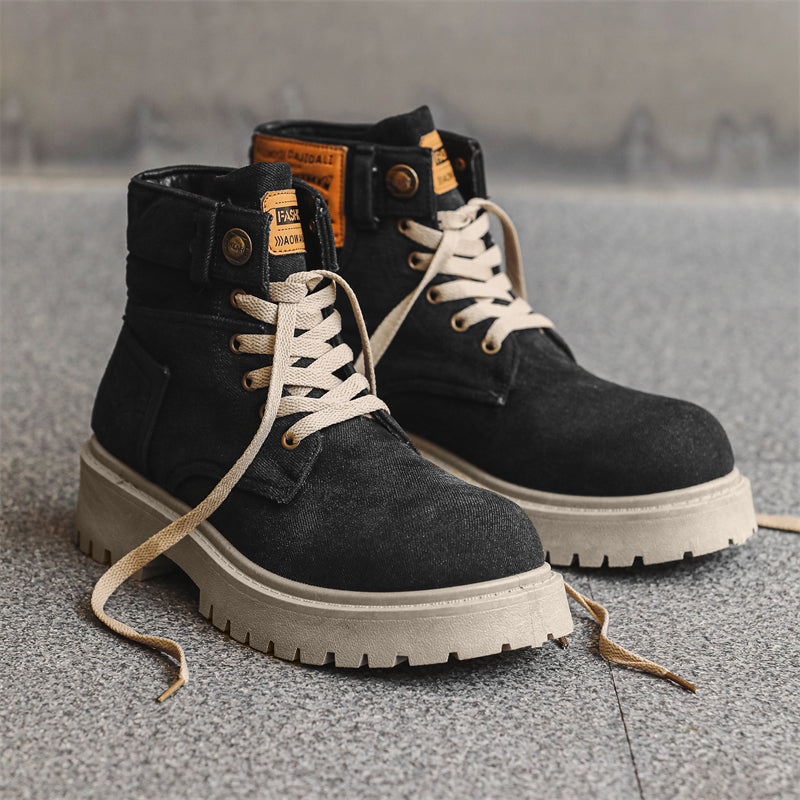 MLB LTHR-13 Denim Lace-Up Boots - Sneakernational