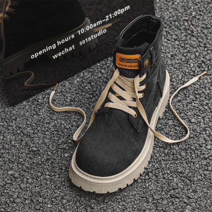 MLB LTHR-13 Denim Lace-Up Boots - Sneakernational
