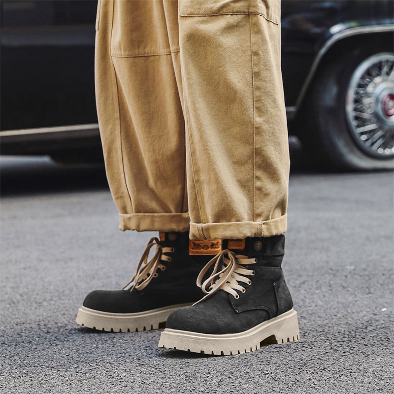 MLB LTHR-13 Denim Lace-Up Boots - Sneakernational