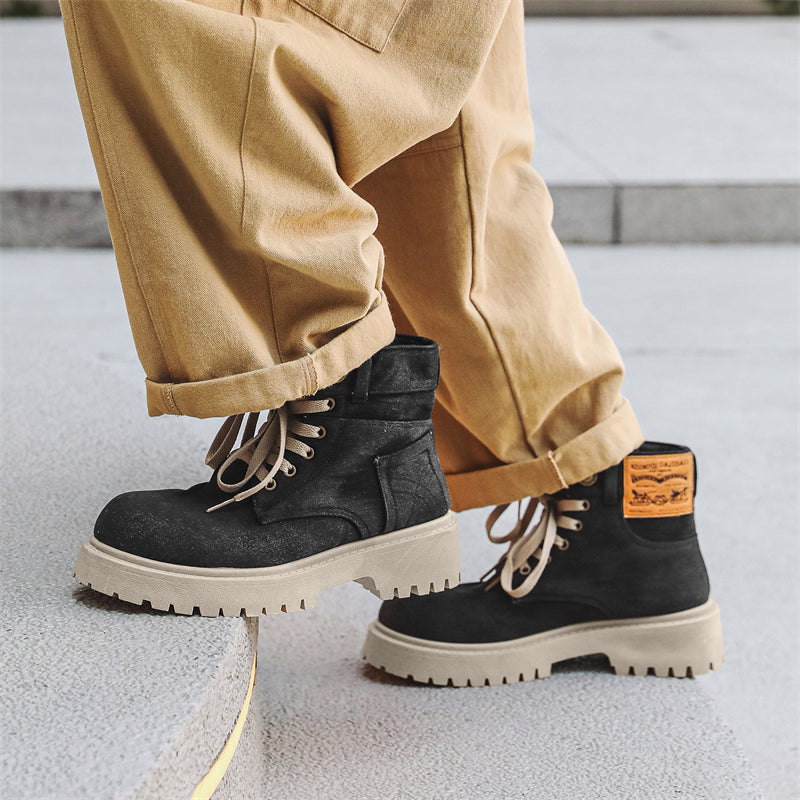 MLB LTHR-13 Denim Lace-Up Boots - Sneakernational