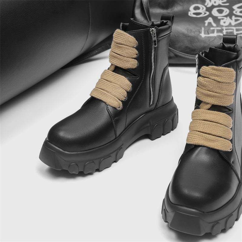 MLB LTHR-02 High-Top Combat Boots - Sneakernational
