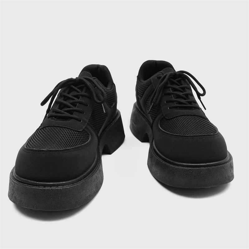 MLB LTHR-20 Chunky Platform Mesh-Detail Boots - Sneakernational