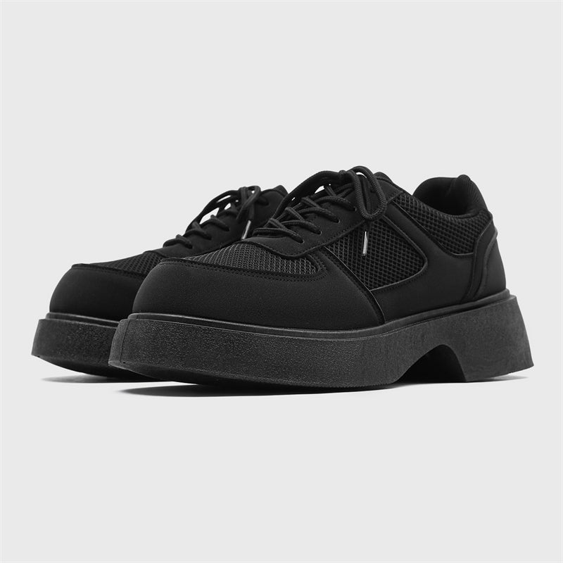 MLB LTHR-20 Chunky Platform Mesh-Detail Boots - Sneakernational