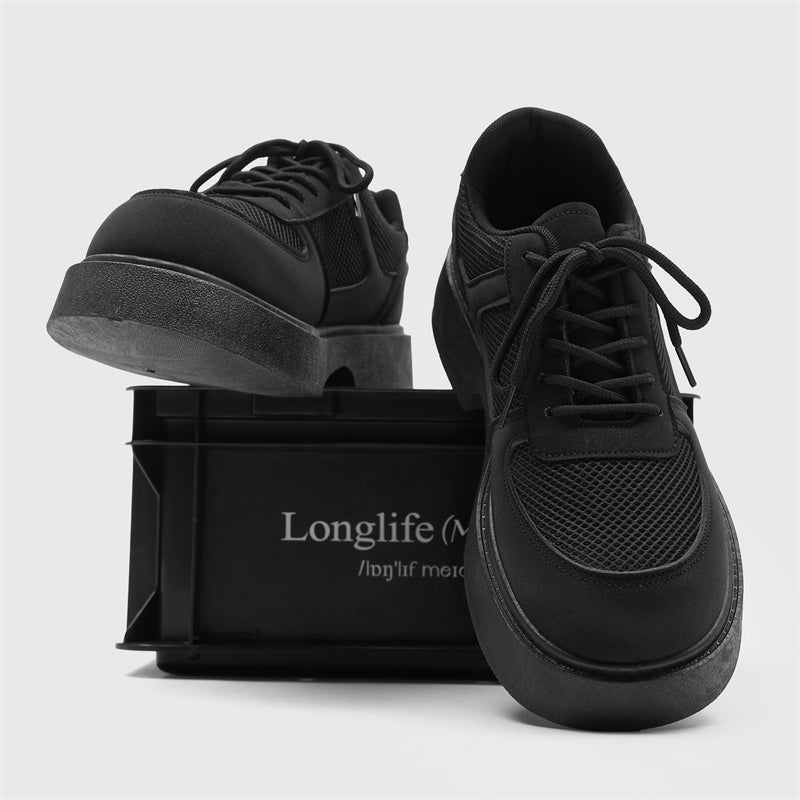 MLB LTHR-20 Chunky Platform Mesh-Detail Boots - Sneakernational