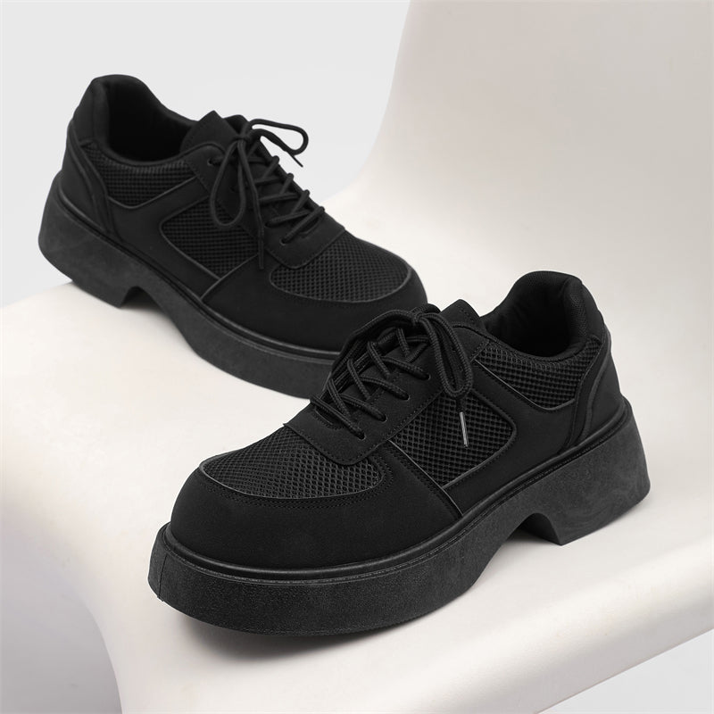 MLB LTHR-20 Chunky Platform Mesh-Detail Boots - Sneakernational