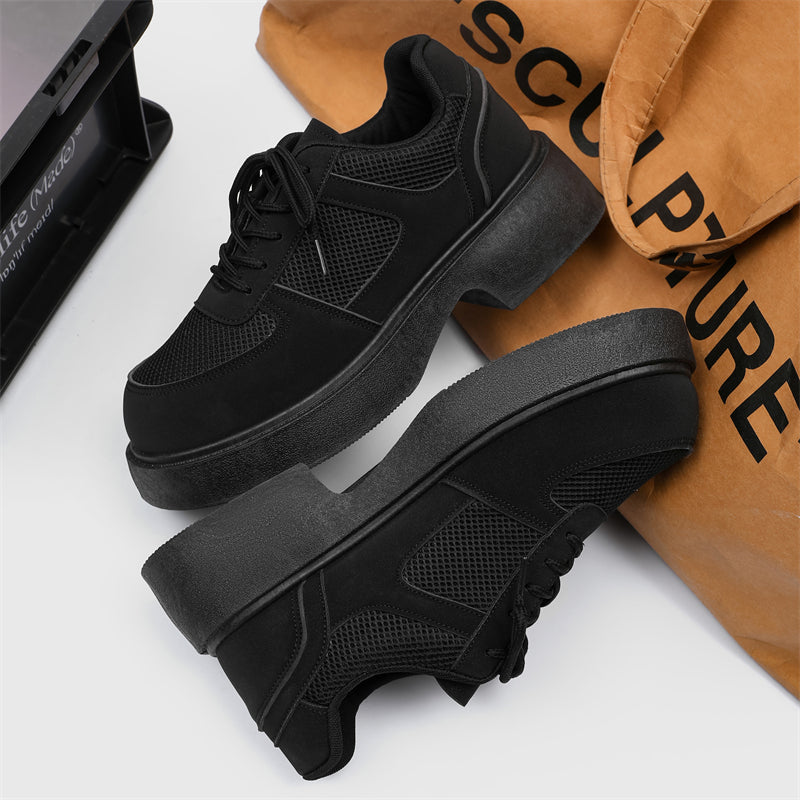 MLB LTHR-20 Chunky Platform Mesh-Detail Boots - Sneakernational