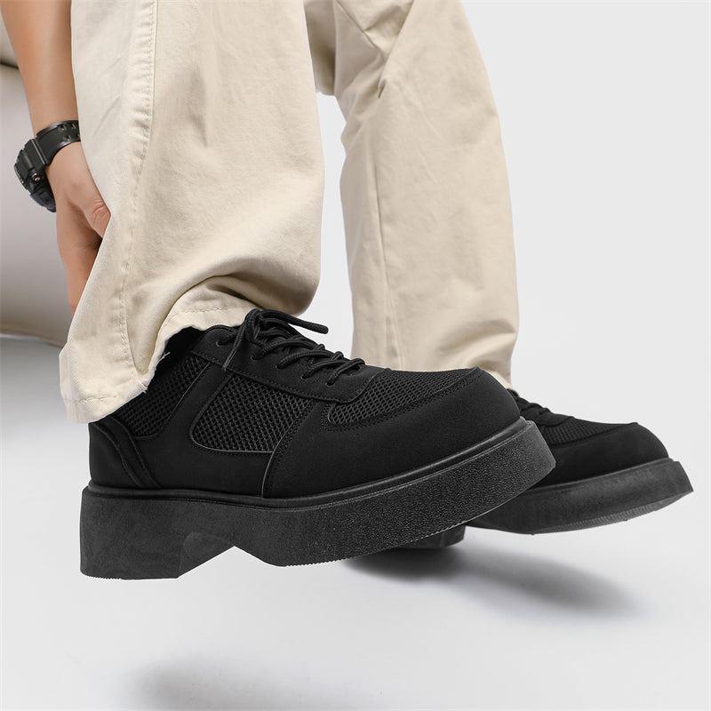 MLB LTHR-20 Chunky Platform Mesh-Detail Boots - Sneakernational