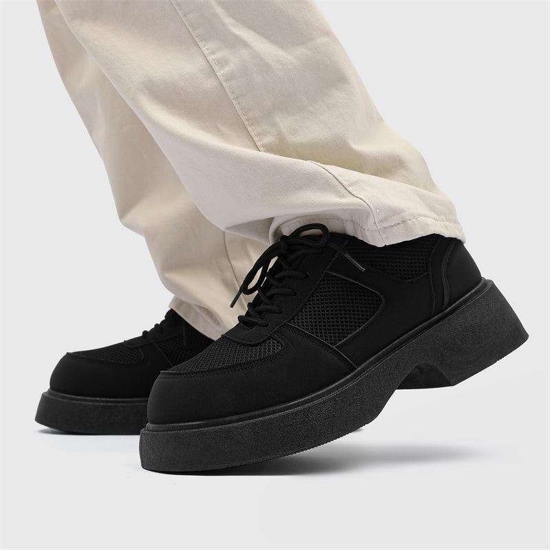 MLB LTHR-20 Chunky Platform Mesh-Detail Boots - Sneakernational