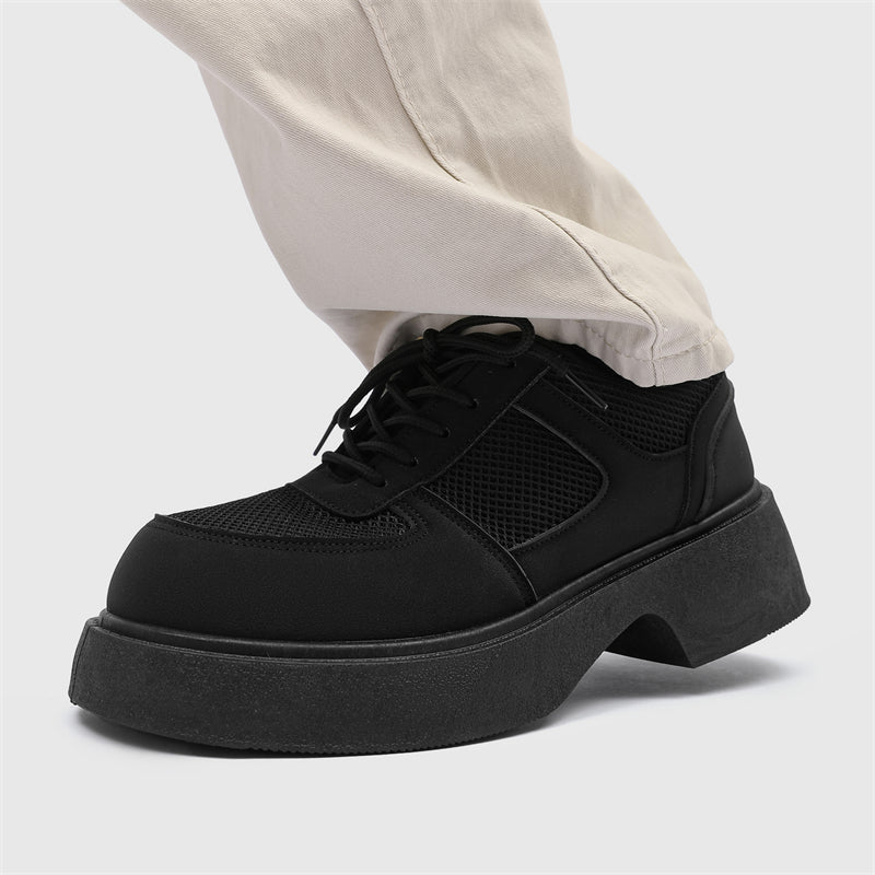MLB LTHR-20 Chunky Platform Mesh-Detail Boots - Sneakernational