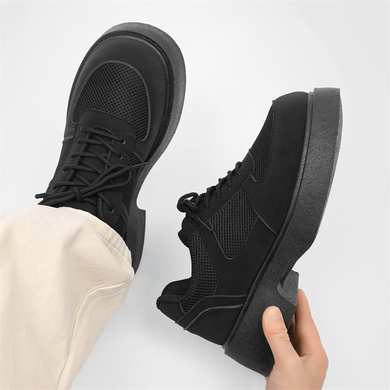 MLB LTHR-20 Chunky Platform Mesh-Detail Boots - Sneakernational